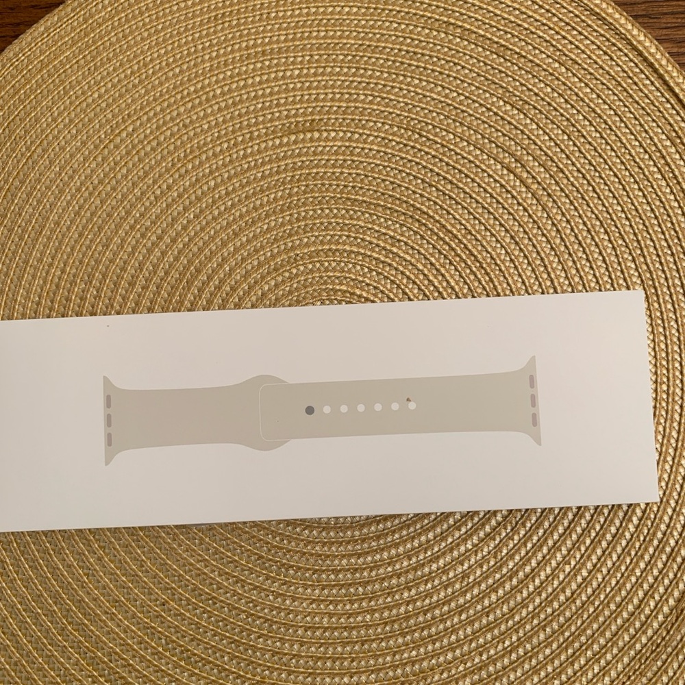 Apple Silicone Sport band only-40 mm, Stainless Steel Pin S/M Starlight NIB - Picture 5 of 5